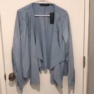 NWT Colleen Lopez fringed jacket